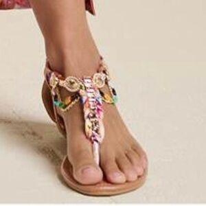 Embellished Rope Sandals Size 8.5